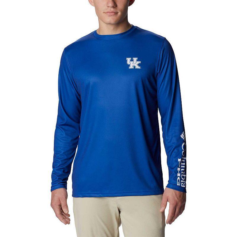 Mens Columbia Royal Kentucky Wildcats Terminal Shot Omni-Shade Omni-Wick Long Sleeve T-Shirt Product Image