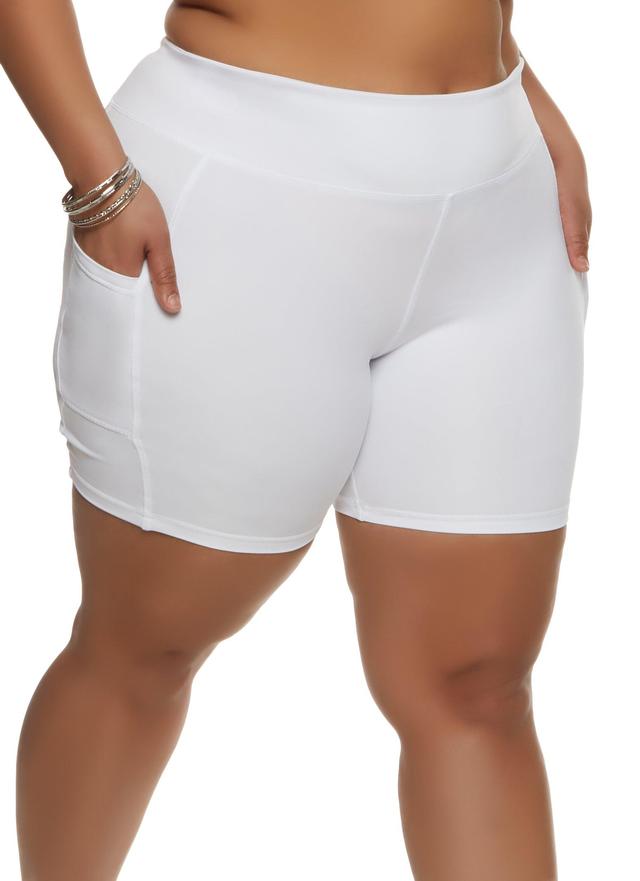 Womens Plus Size Side Pocket Bike Shorts Product Image