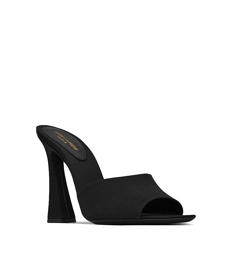 Womens Suite Heeled Mules in Crepe Satin Product Image