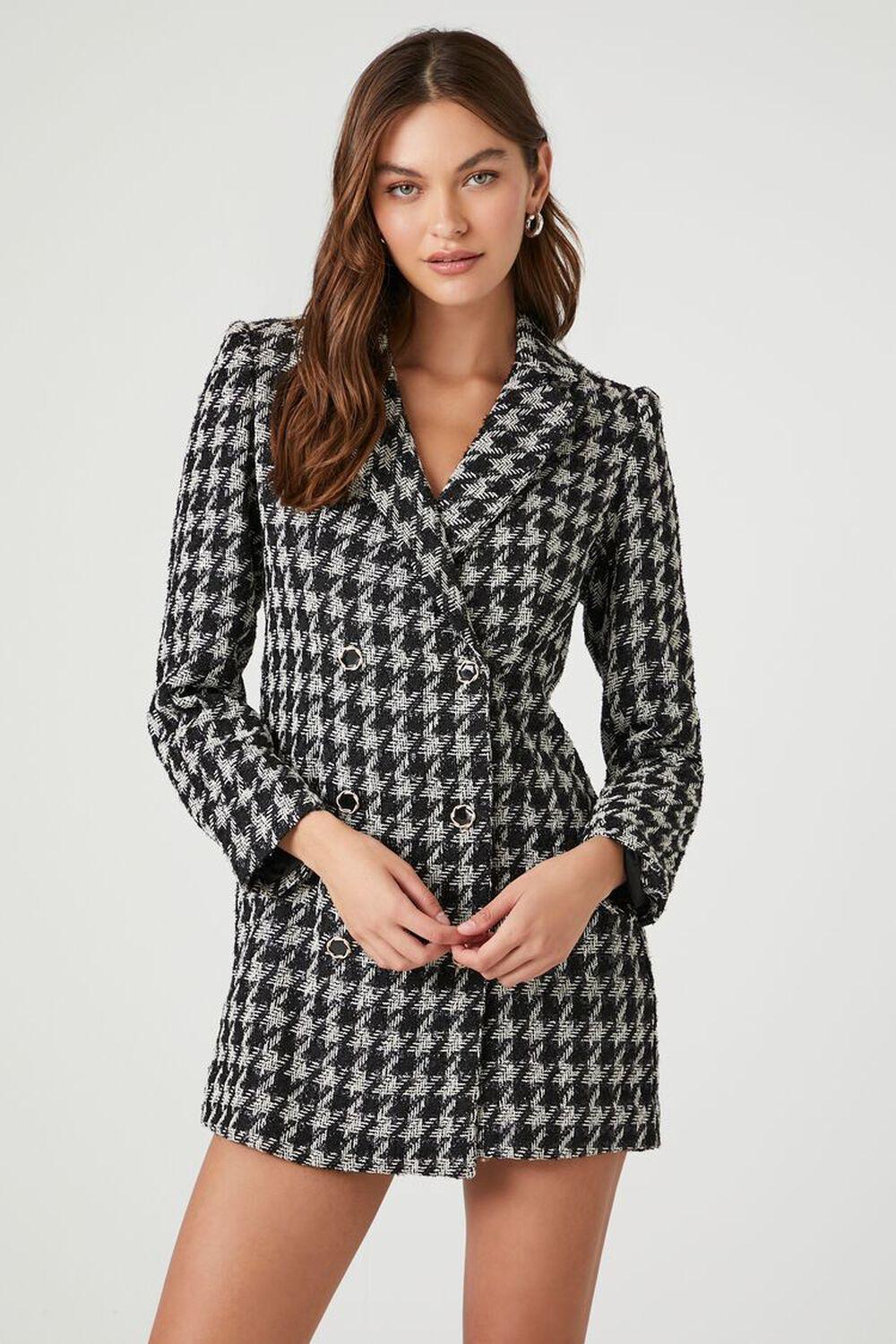 Tweed Houndstooth Print Mini Dress | Forever 21 product image