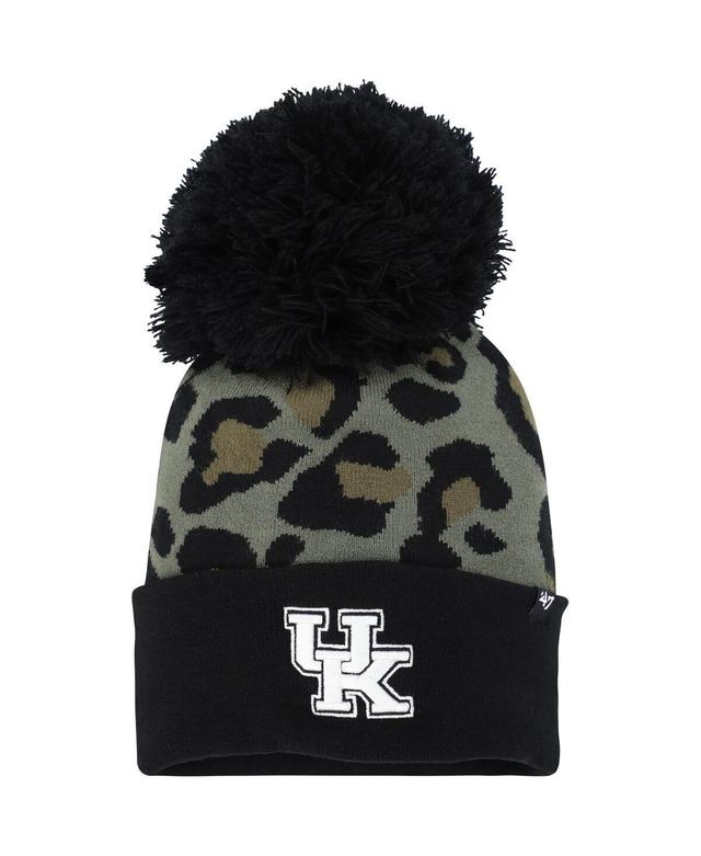 Womens 47 Brand Hunter Green Kentucky Wildcats Bagheera Cuffed Knit Hat with Pom Product Image