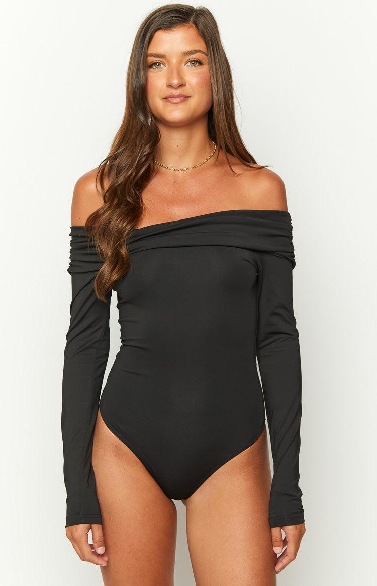 Phoenix Black Off Shoulder Bodysuit Product Image