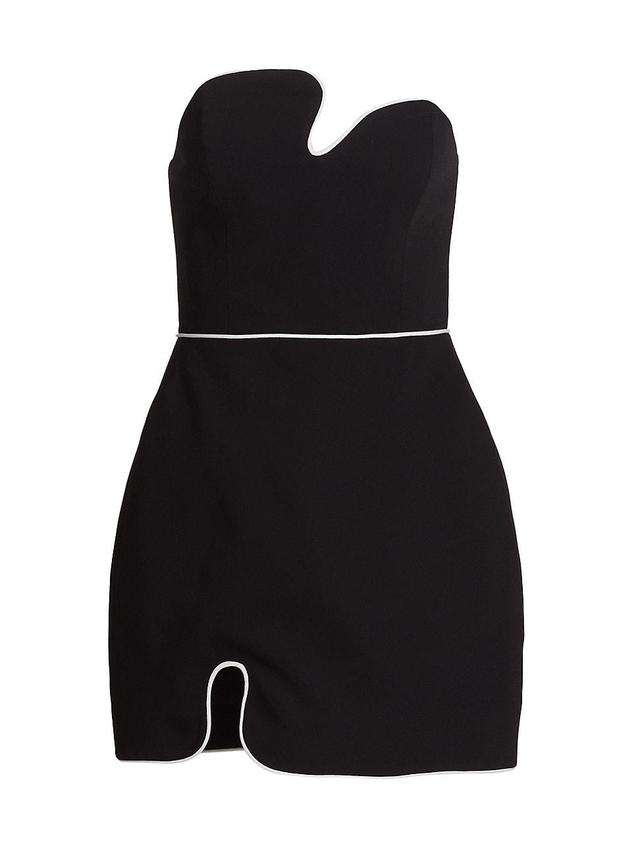 Womens Strapless Puzzle Piped Minidress Product Image