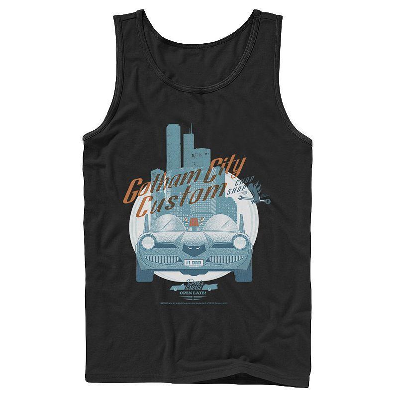 Mens DC Comics Gotham City Customs Shop Poster Tank Top Product Image