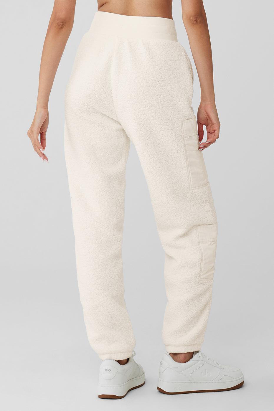 Micro Sherpa High-Waist Solstice Sweatpant - Ivory Female Product Image