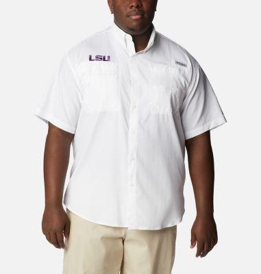 Columbia Men's Collegiate PFG Tamiami Short Sleeve Shirt - Big - LSU- Product Image