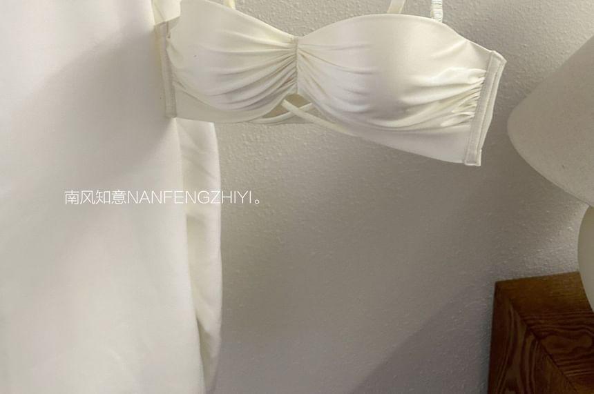 Satin Plain Bra / Panty / Set Product Image