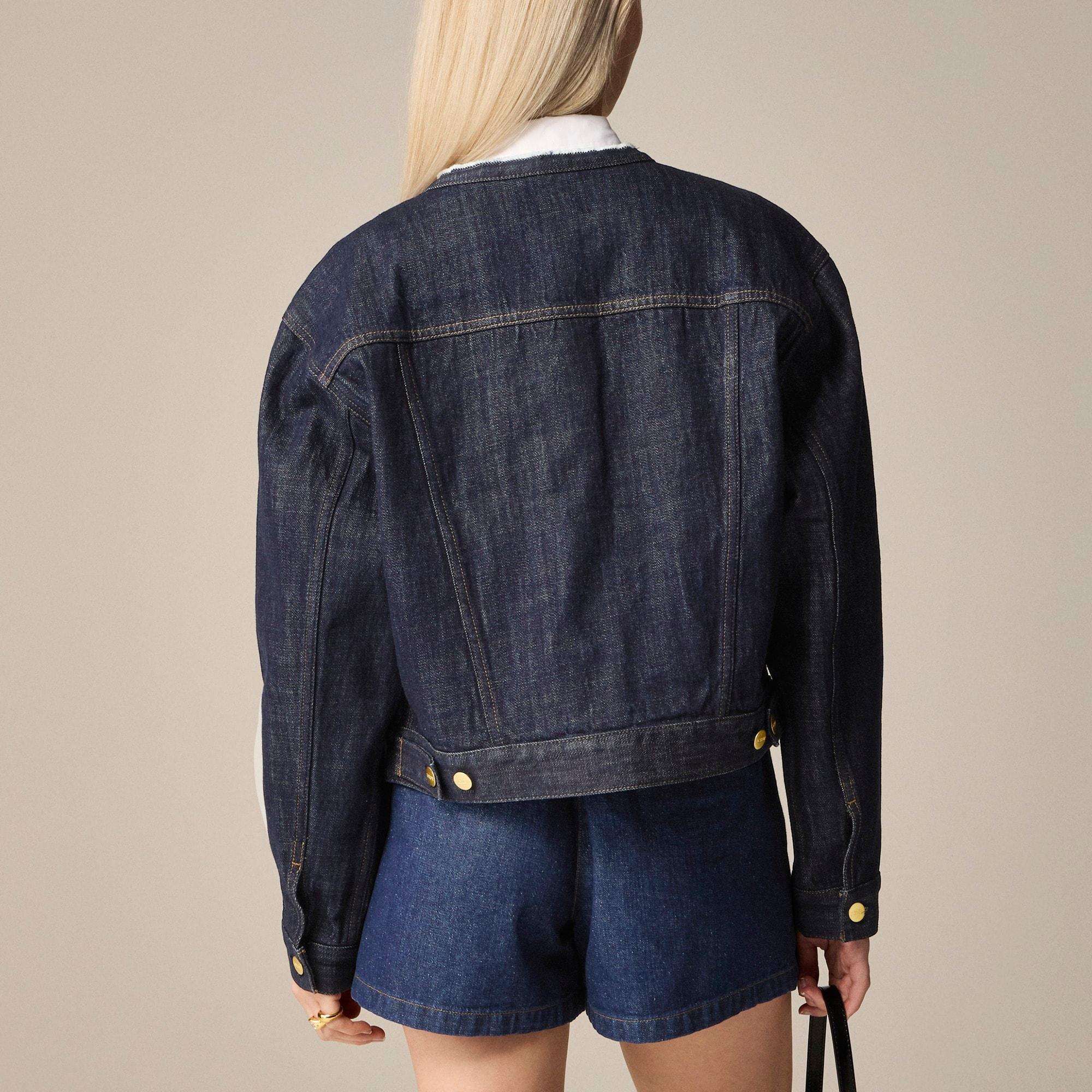 Denim lady jacket in Rinse wash Product Image