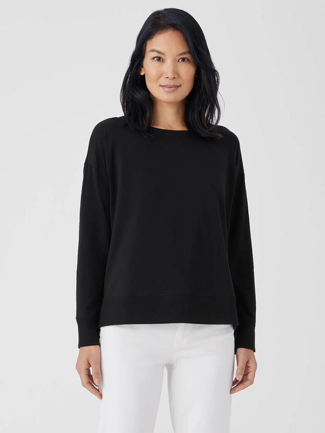 Pima Cotton Stretch Jersey Bateau Neck Top Product Image