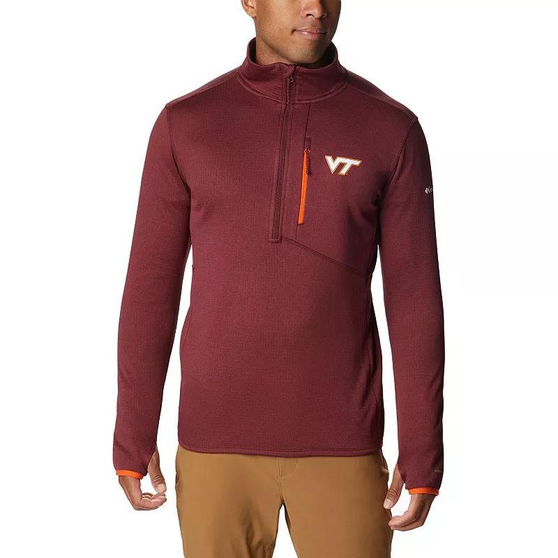 Mens Columbia Maroon Virginia Tech Hokies Park View Omni-Wick Half-Zip Top Product Image