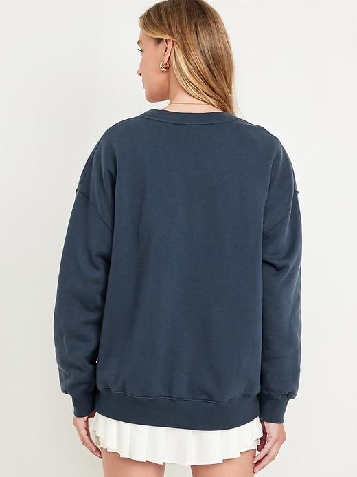 Oversized Crew-Neck Sweatshirt Product Image