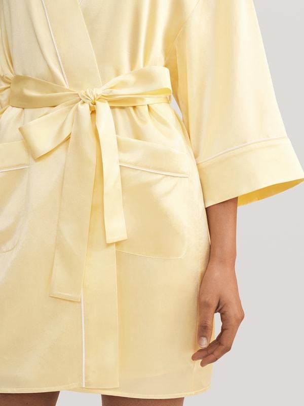 Golden Cocoon Silk kimono Robe Product Image