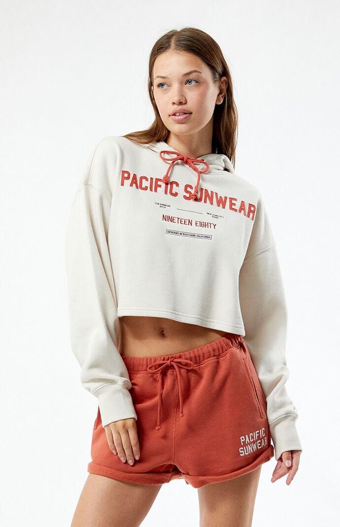 Women's Pacific Sunwear Cropped Boxy Hoodie Product Image