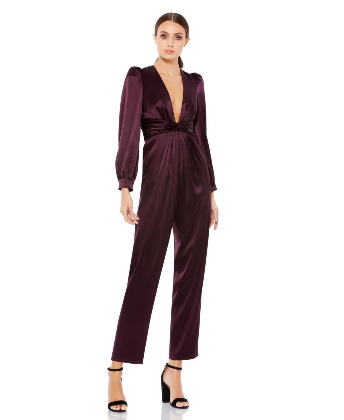 Womens Satin Charmeuse Jumpsuit Product Image