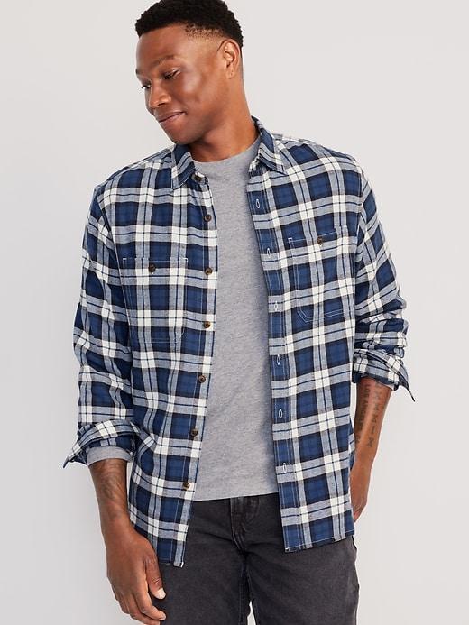 Double-Brushed Flannel Shirt Product Image