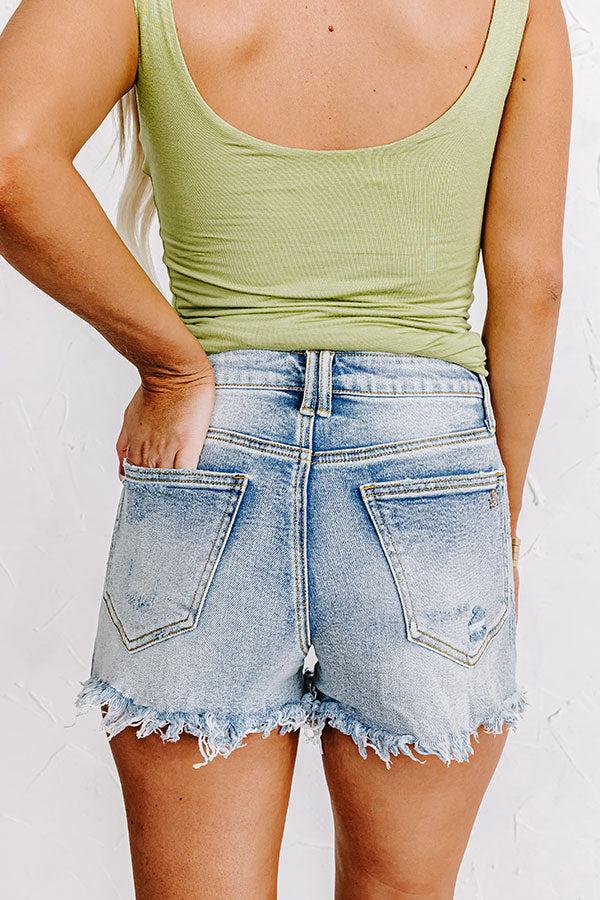 The Ariana High Waist Distressed Shorts Product Image