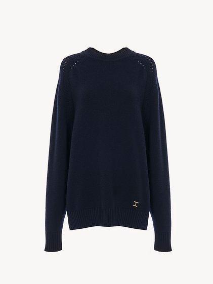 Generous crew-neck sweater Product Image