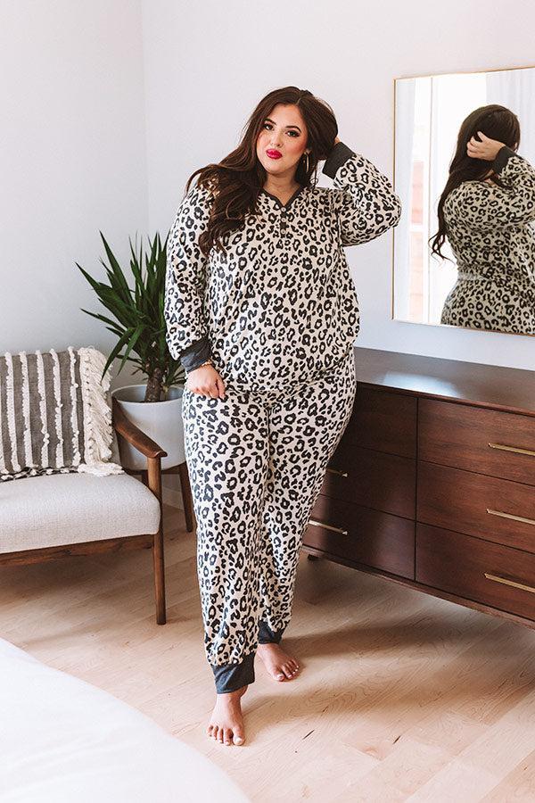 Cozier Now Leopard Top In Cream Curves Product Image