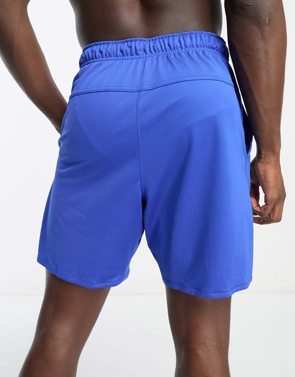 Nike Training Dri-Fit Totality knit 7inch shorts in royal blue Product Image