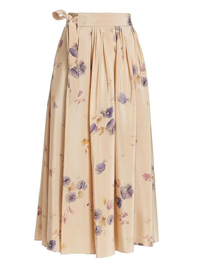 Womens Iris Bluebell Wrap Midi-Skirt Product Image