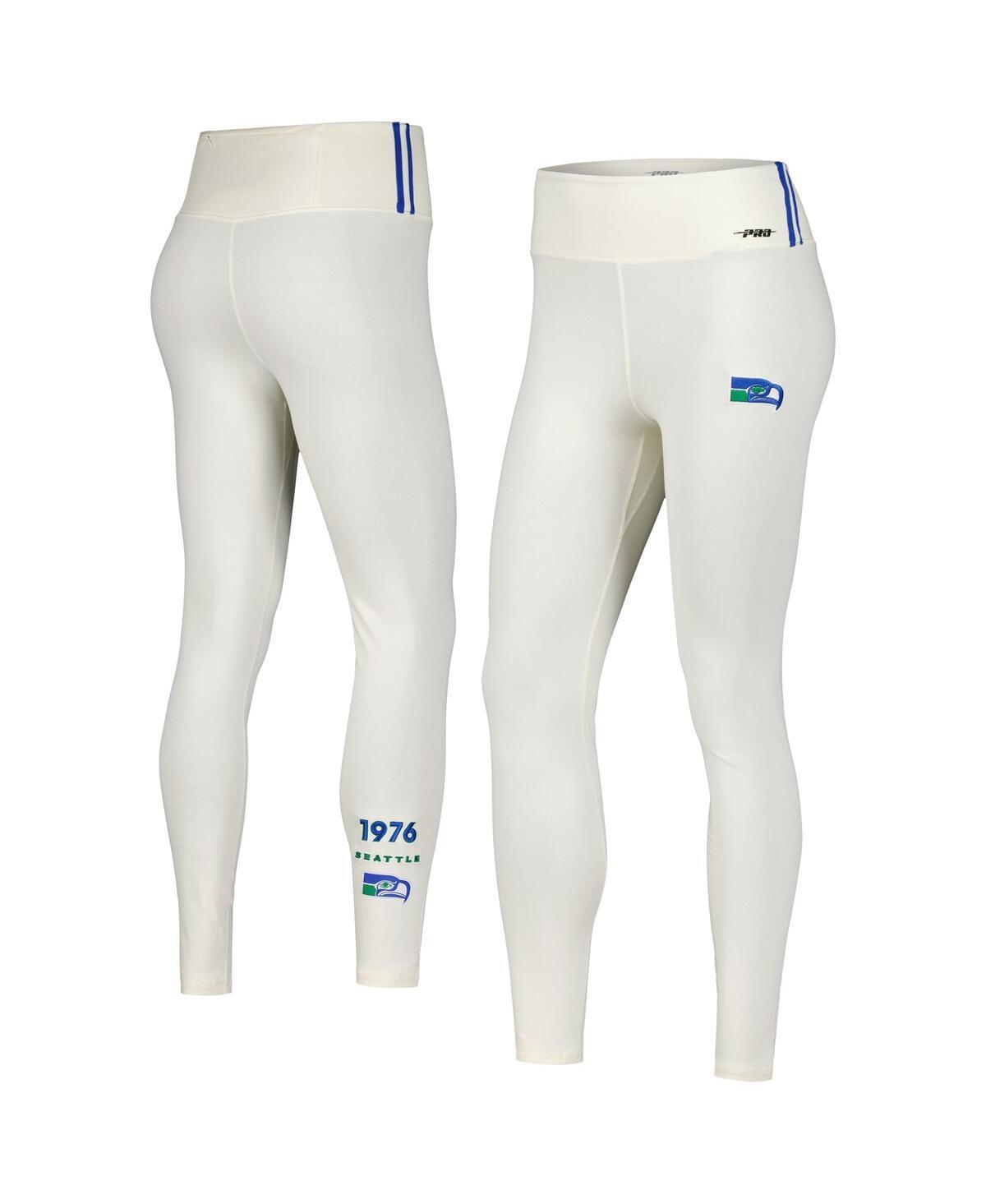 Womens Pro Standard Cream Distressed Seattle Seahawks Retro Classic Jersey Leggings Product Image