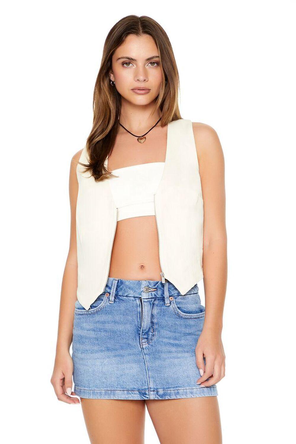 Cropped Zip-Up Vest | Forever 21 Product Image