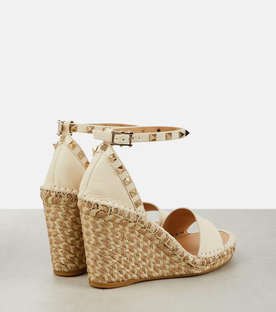 Espadrille Rockstud Wedges 105 In White Product Image