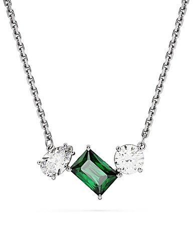 Womens Mesmera Rhodium-Plated & Crystal Mixed-Cut Pendant Necklace Product Image