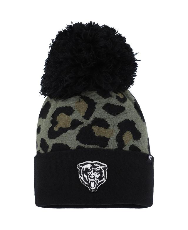 Womens 47 /Black Chicago Bears Bagheera Cuffed Knit Hat with Pom Product Image