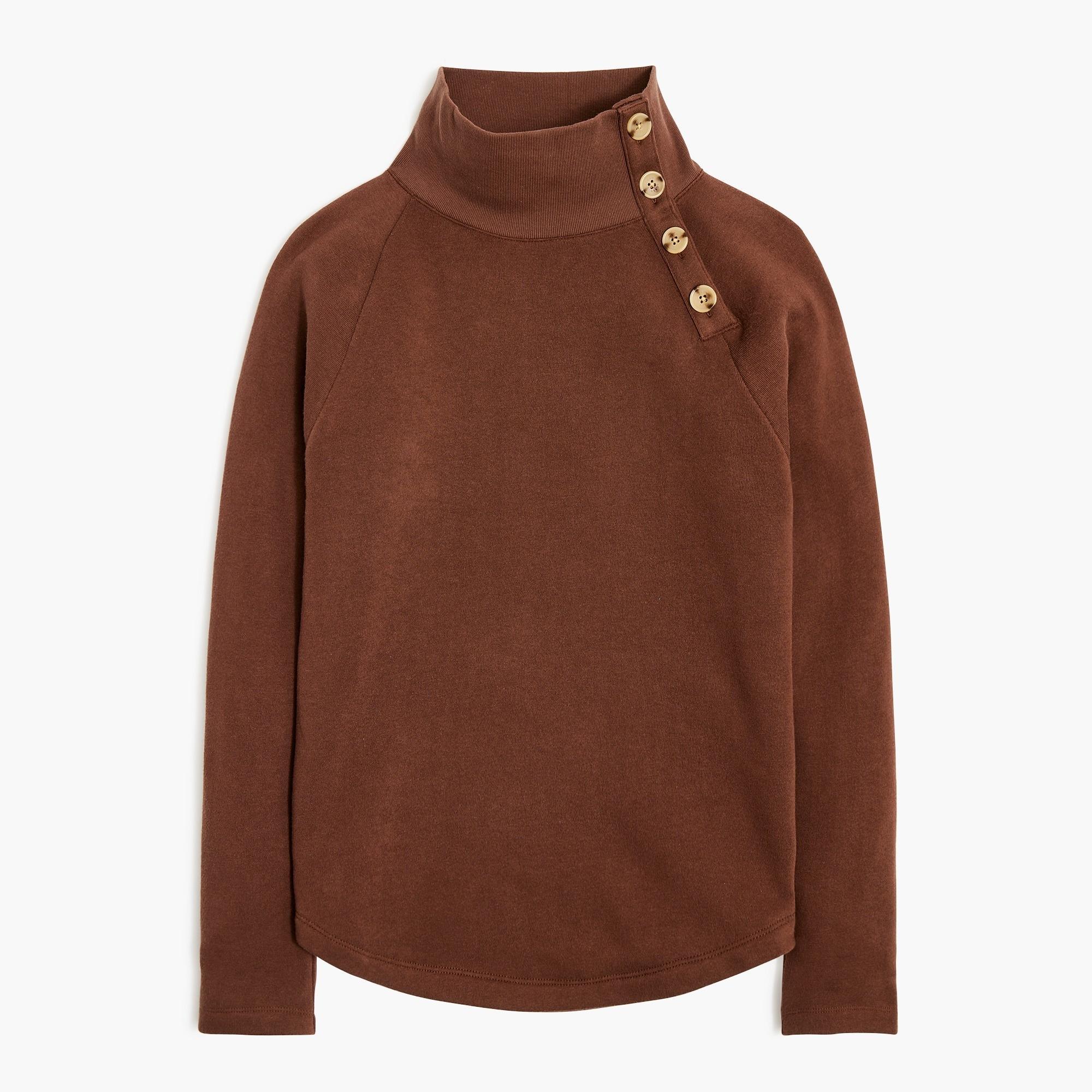 Wide button-collar pullover sweatshirt Product Image