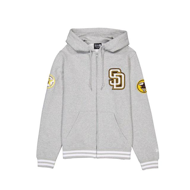 San Diego Padres Gray Logo Select Full-Zip Hoodie Male Product Image