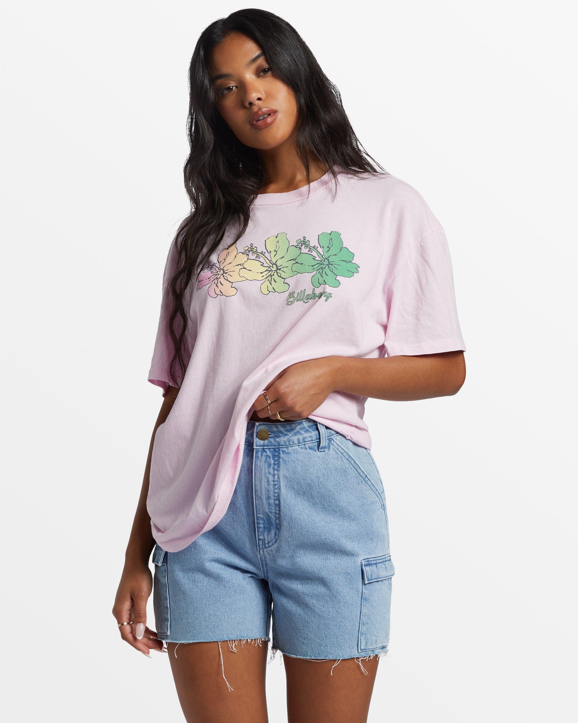 Aloha All Day Oversized T-Shirt - Sweet Pink Female Product Image