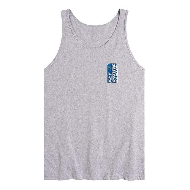 Mens Keystone Light Bottle Can Tank Top Grey Gray Product Image