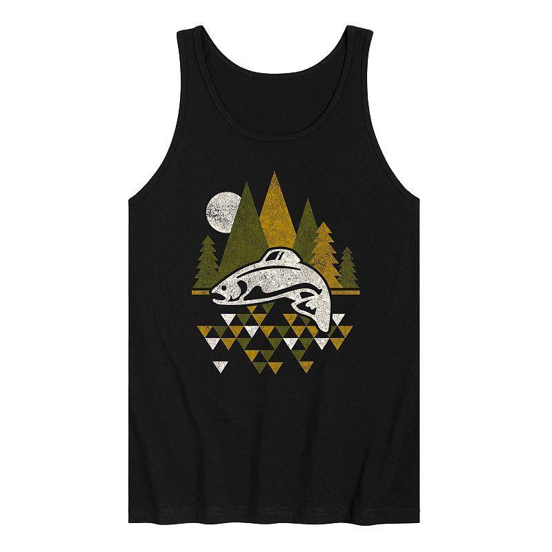 Mens Trout Mountain Tank Black Product Image