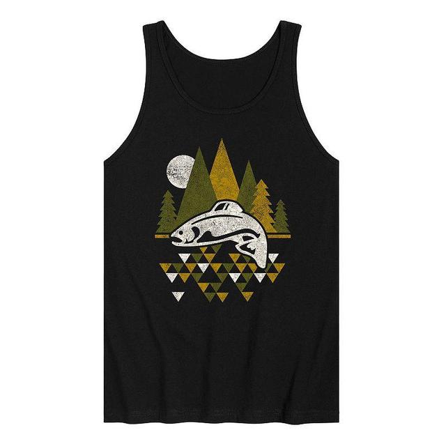 Mens Trout Mountain Tank Black Product Image