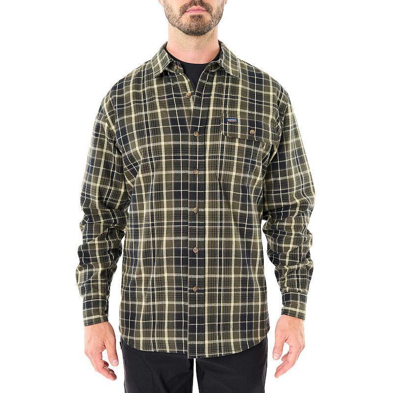 Mens Smiths Workwear Buffalo Plaid Flannel Button-Down Shirt New Grey Product Image