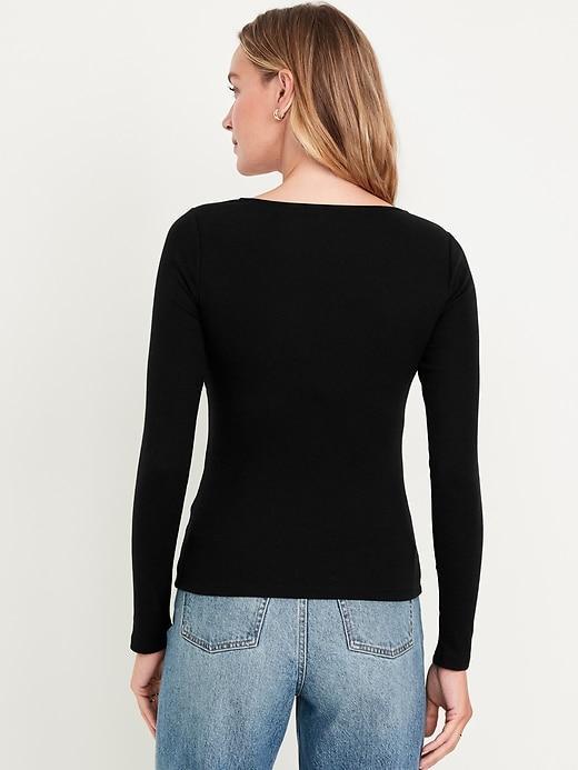 Twist-Front Ribbed Top Product Image