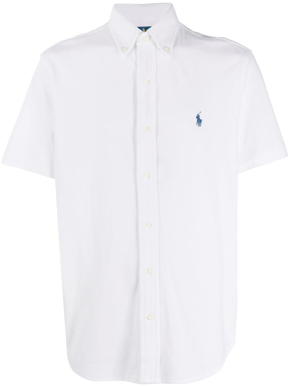 Embroidered Logo Polo Shirt In White Product Image