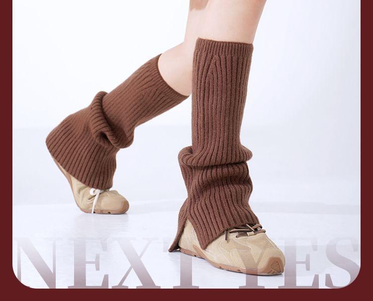 Slit Knitted Leg Warmers Product Image