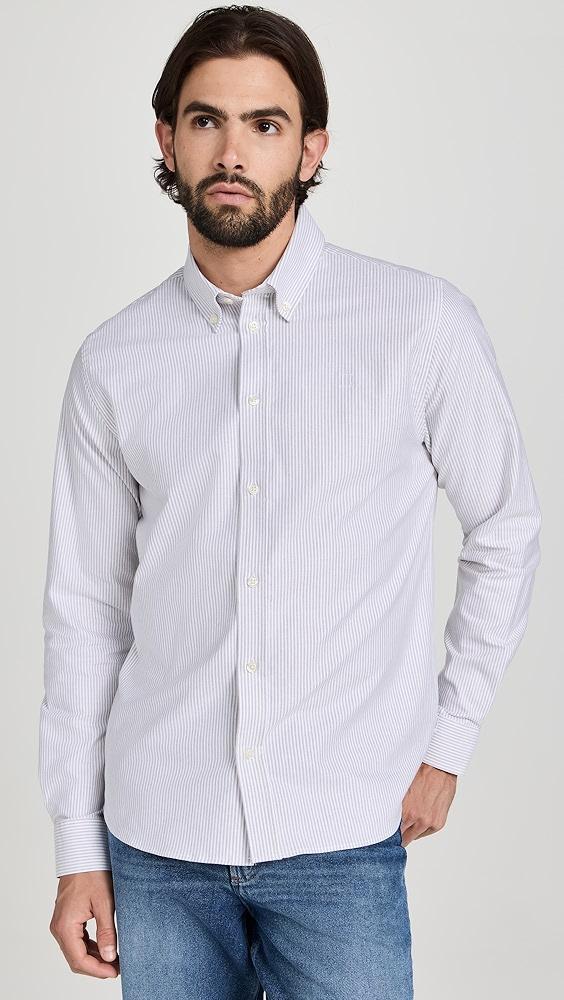 Les Deux Konrad Stripe Oxford Shirt | Shopbop Product Image