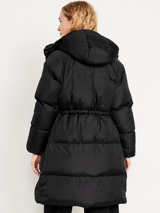 Water-Resistant Quilted Long Puffer Jacket Product Image