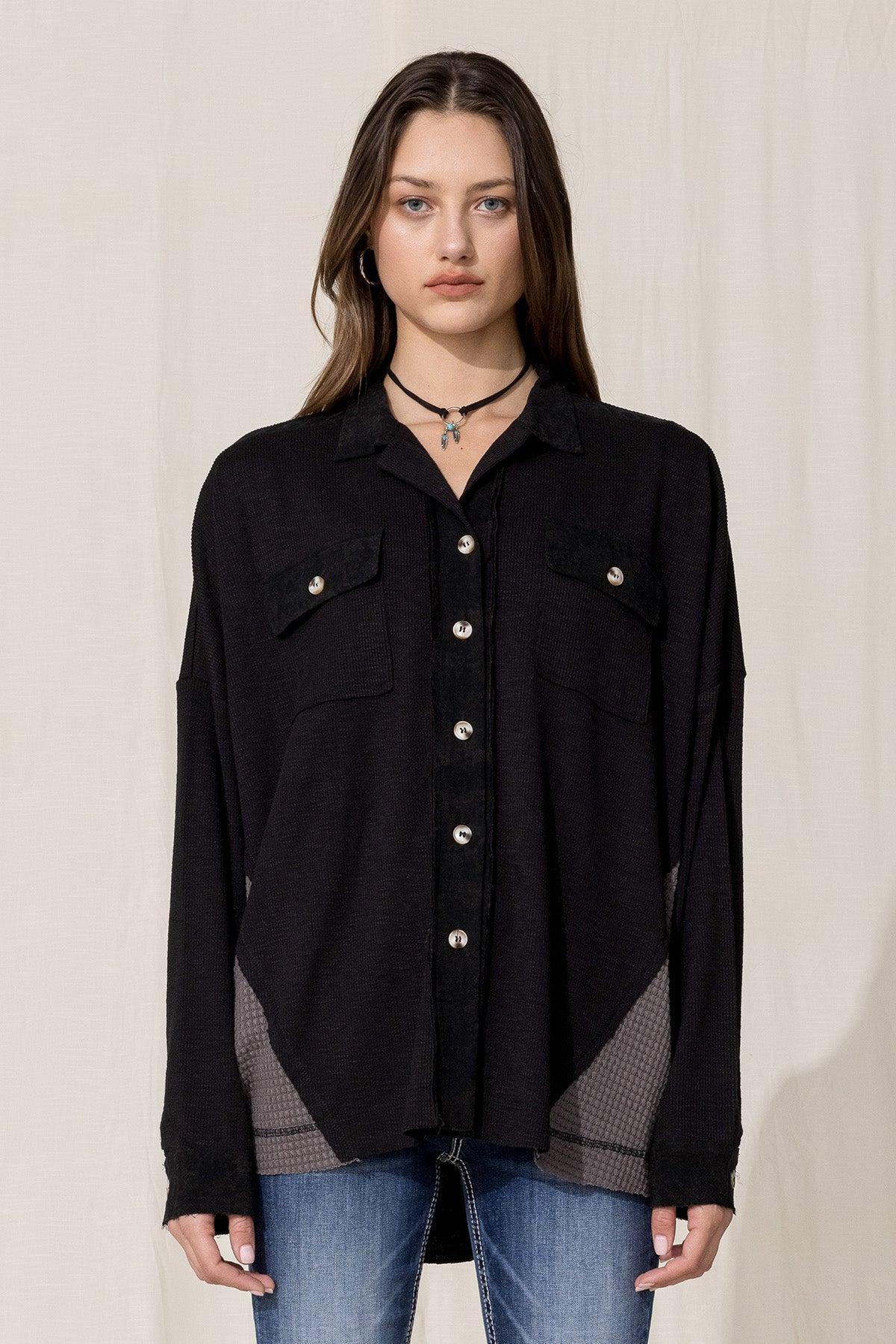 Knit Button Up Shirt Product Image