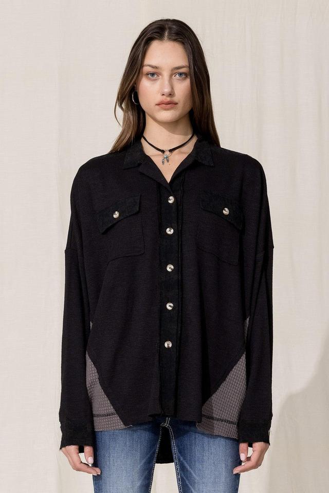 Knit Button Up Shirt Product Image