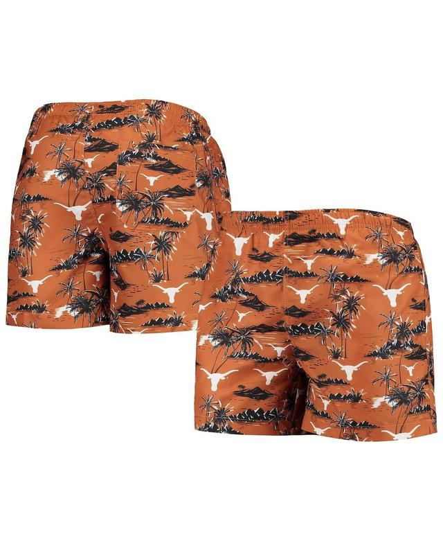 Mens FOCO Texas Orange Texas Longhorns Island Palm Swim Trunks Product Image