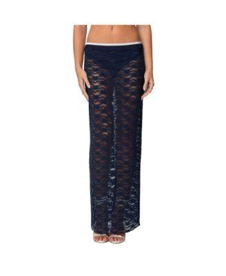 Edikted Womens Vara Sheer Lace Maxi Skirt Product Image