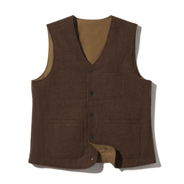 Country Tweed Reversible Vest - Chestnut Product Image