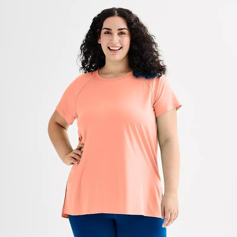 Plus Size Tek Gear Short Sleeve Tunic Tee, Womens Product Image