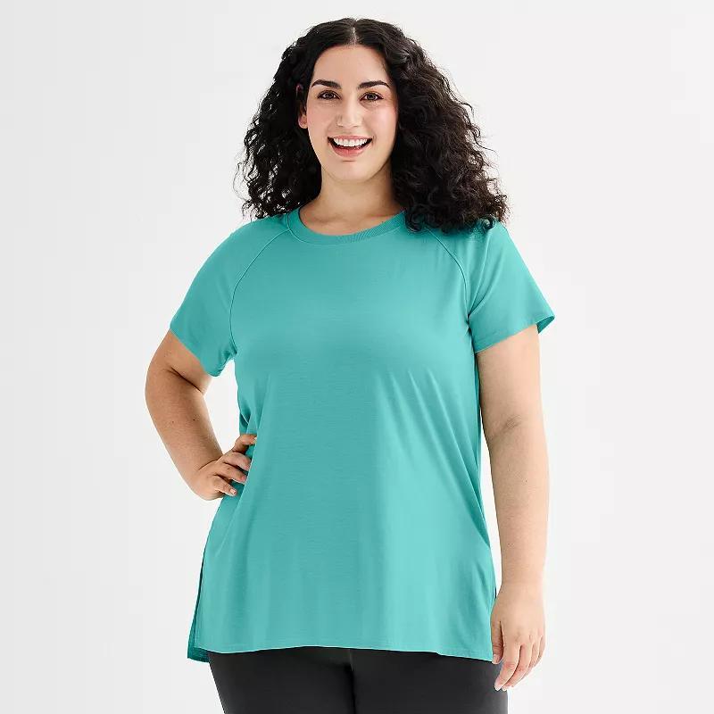 Plus Size Tek Gear Short Sleeve Tunic Tee, Womens Product Image