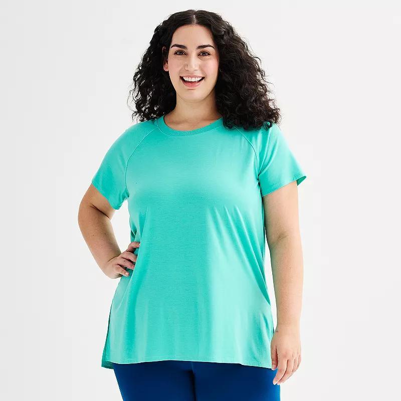 Plus Size Tek Gear Short Sleeve Tunic Tee, Womens Product Image