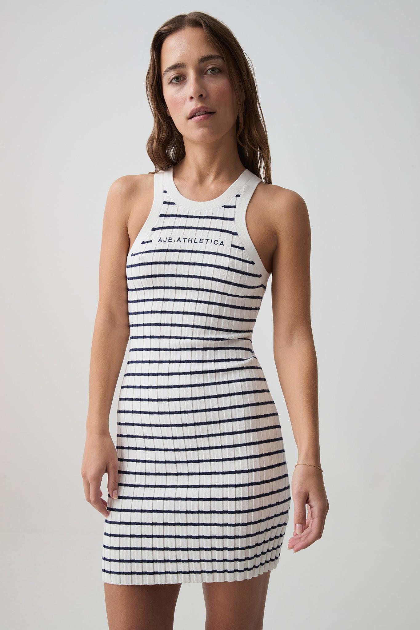 Striped Logo Mini Dress 820 Product Image